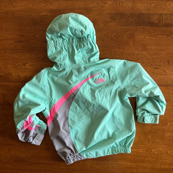 The North Face mint and pink shell jacket 2T - Picture 8 of 16